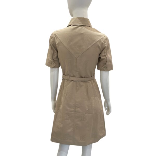 Monogram IT38/UK6/US4 Beige Short Sleeve Dress in Cotton, Gold hardware - Image 3