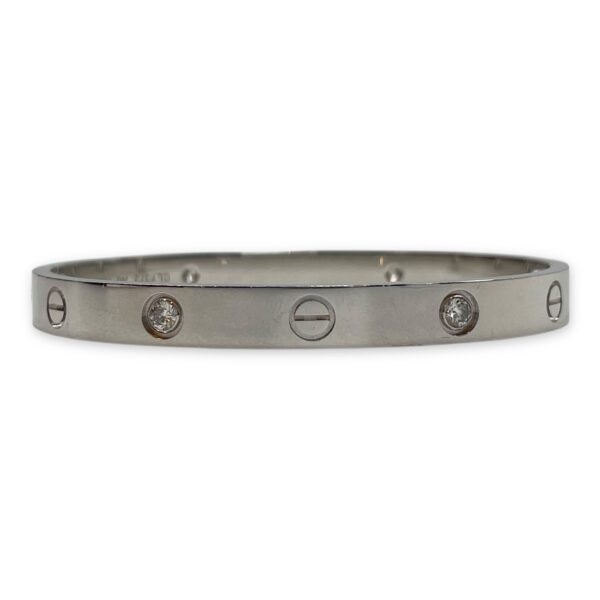Love, Classic Model 17 Bracelet in 4 Diamonds, White Gold Hardware - Image 3