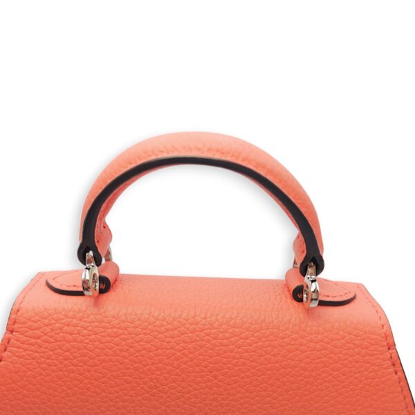 Rejane Nano Pink Shoulder Bag in Calfskin, Silver hardware - Image 15