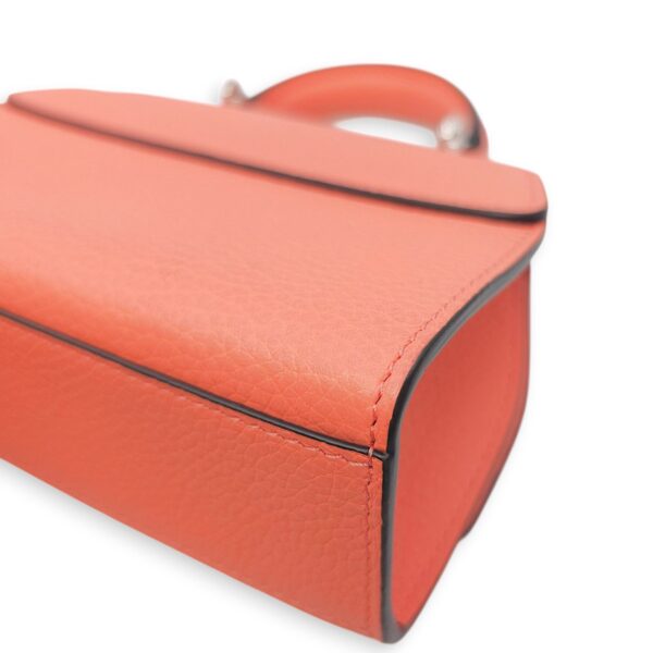 Rejane Nano Pink Shoulder Bag in Calfskin, Silver hardware - Image 11