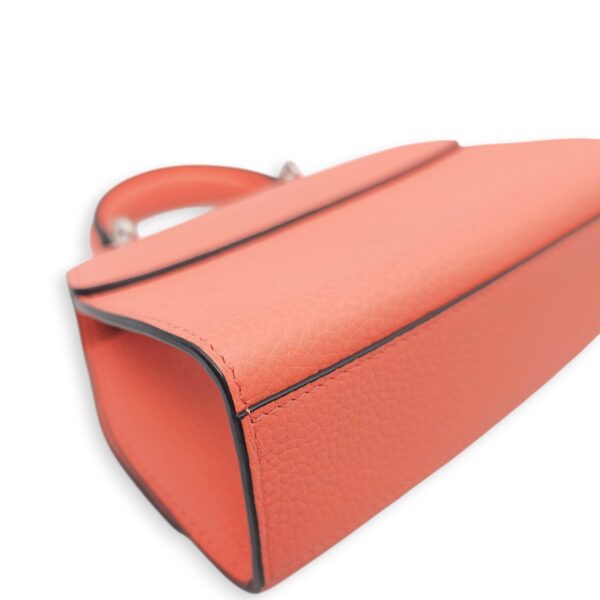 Rejane Nano Pink Shoulder Bag in Calfskin, Silver hardware - Image 10