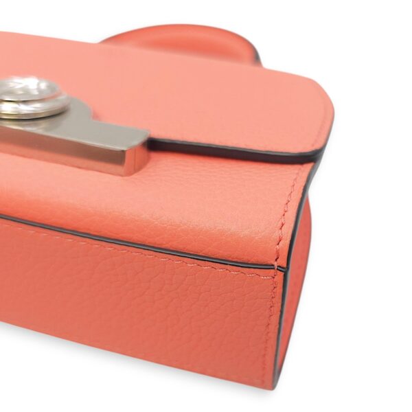 Rejane Nano Pink Shoulder Bag in Calfskin, Silver hardware - Image 9