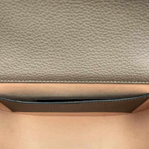 Flori PM Taupe Shoulder Bag in Calfskin, Gold hardware - Image 6
