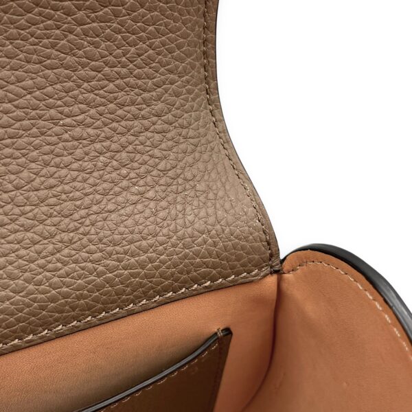 Flori PM Taupe Shoulder Bag in Calfskin, Gold hardware - Image 10
