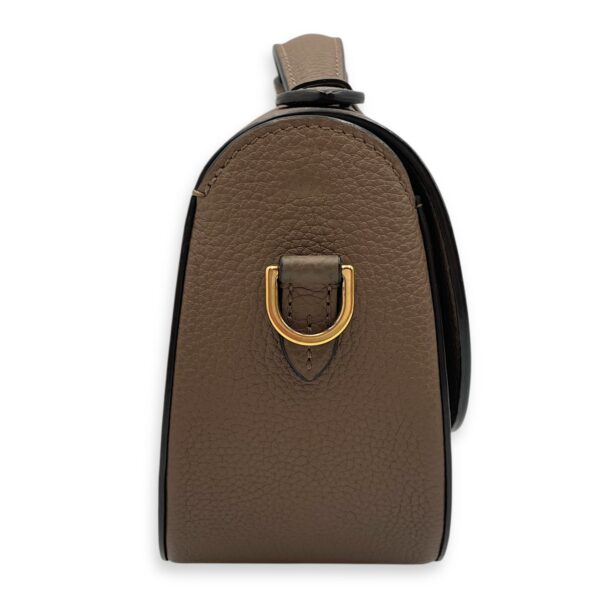 Flori PM Taupe Shoulder Bag in Calfskin, Gold hardware - Image 4