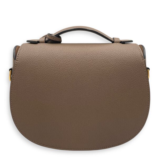 Flori PM Taupe Shoulder Bag in Calfskin, Gold hardware - Image 3
