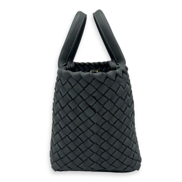 Cabat Top Handle Bag Grey in Lambskin, Silver hardware - Image 4