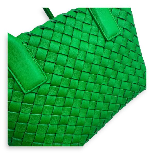 Cabat Top Handle Bag Green in Lambskin, Gold hardware - Image 12