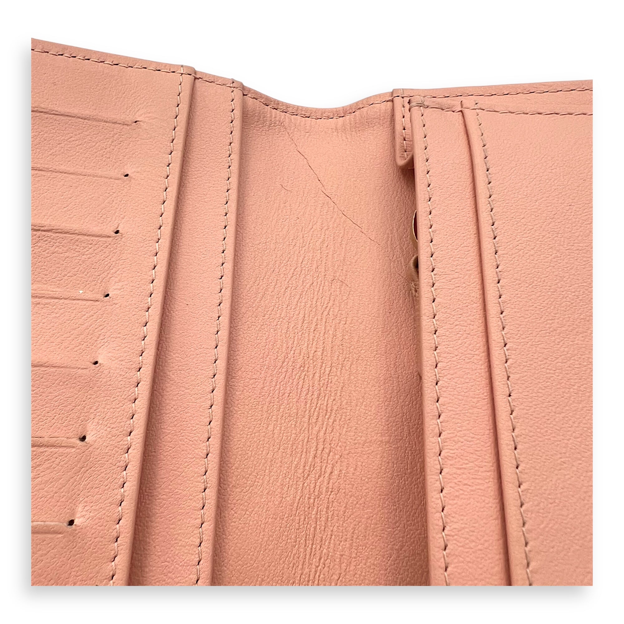 Boy Peach Wallet in Caviar Leather, Gold hardware - Image 9