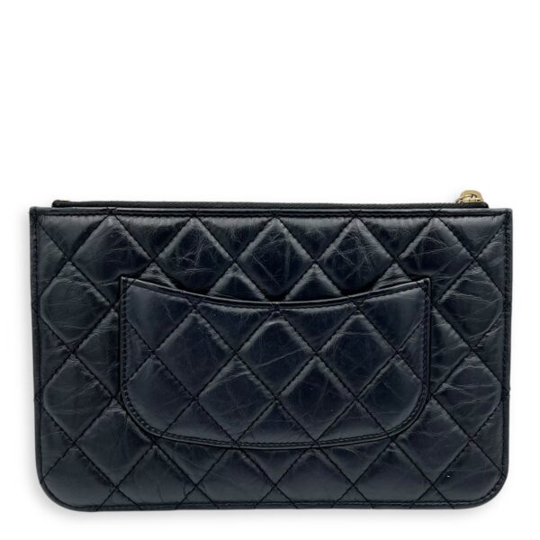 2.55 Shoulder Bag Black in Calfskin, Gold hardware - Image 3
