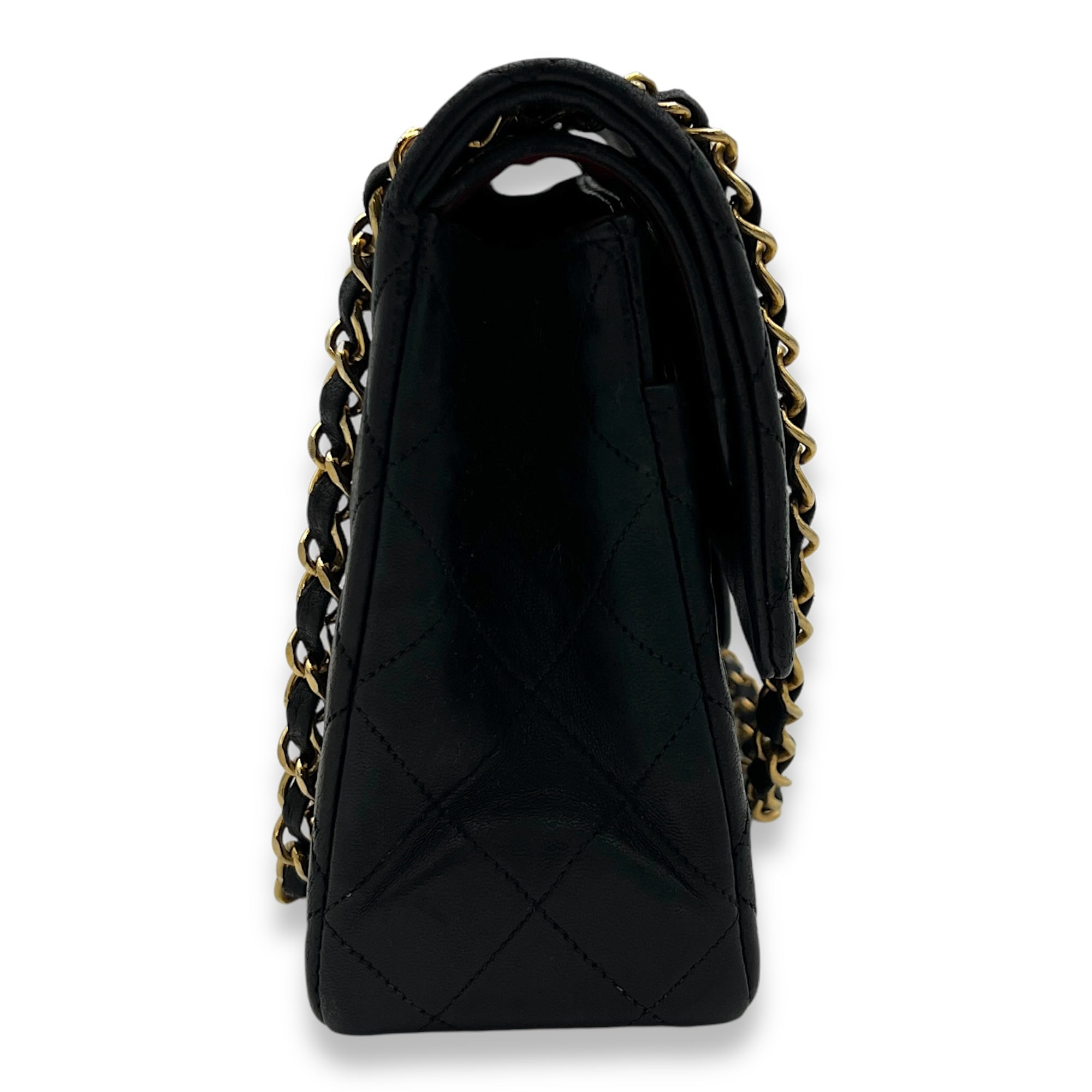 Classic Shoulder Bag Medium Black in Lambskin, Gold hardware - Image 4