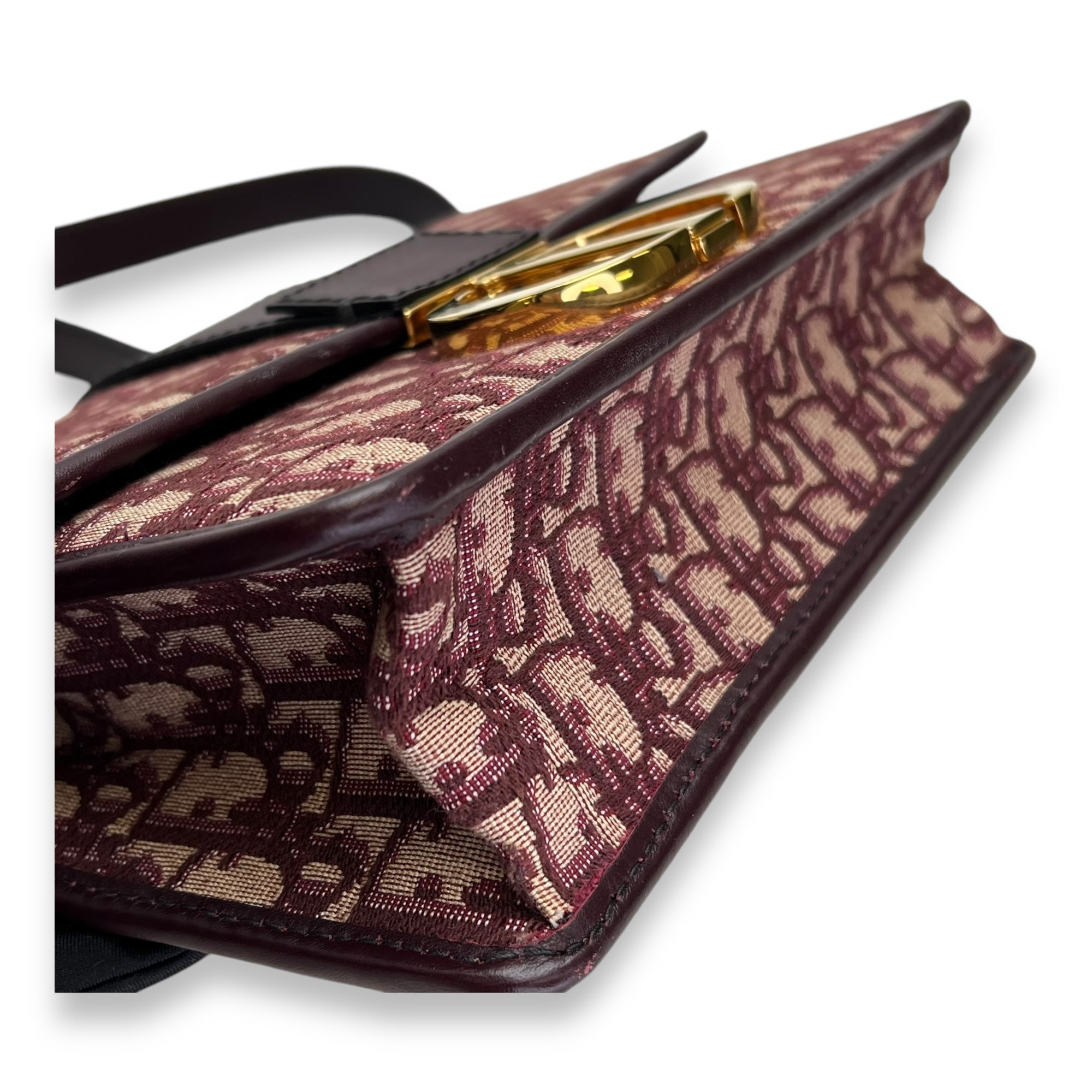 30 Montaigne Medium Red Crossbody Bag in Jacquard, Gold hardware - Image 8