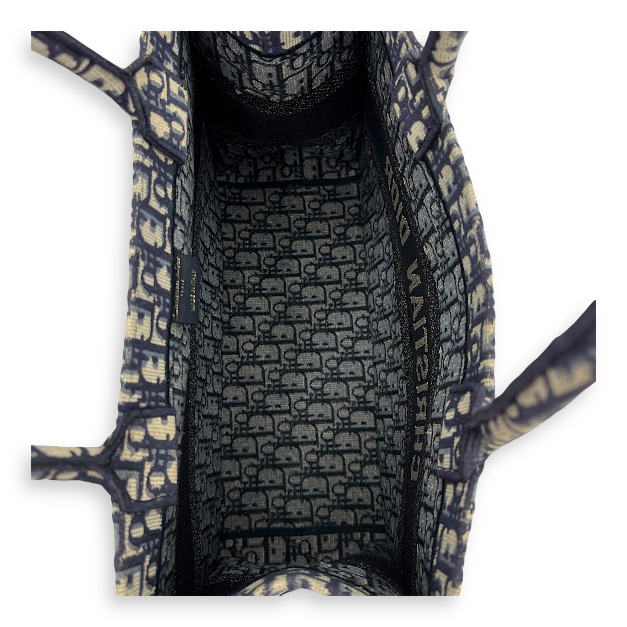 Book Tote Top Handle Bag Medium Blue in Jacquard - Image 7