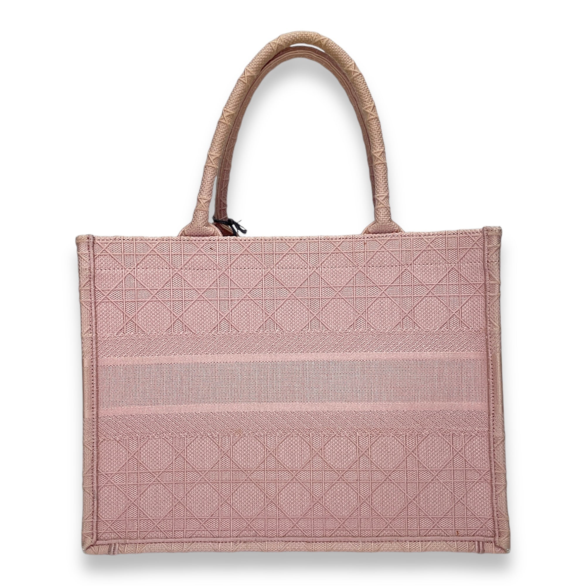 Embroidered Cannage Book Tote Medium Tote bag in Canvas, N/A Hardware - Image 3