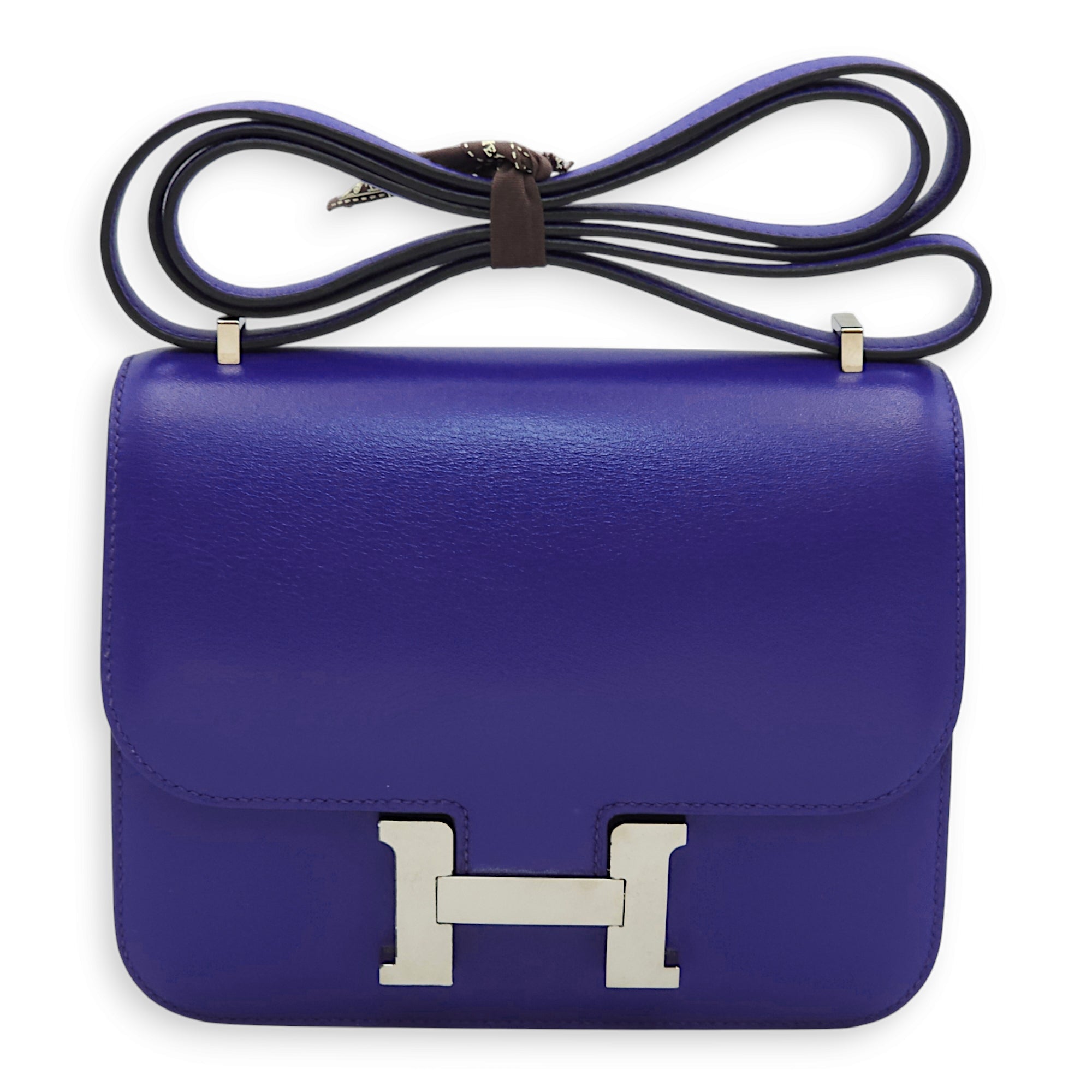 Constance 18 Blue Electric in Tadelakt, Palladium hardware