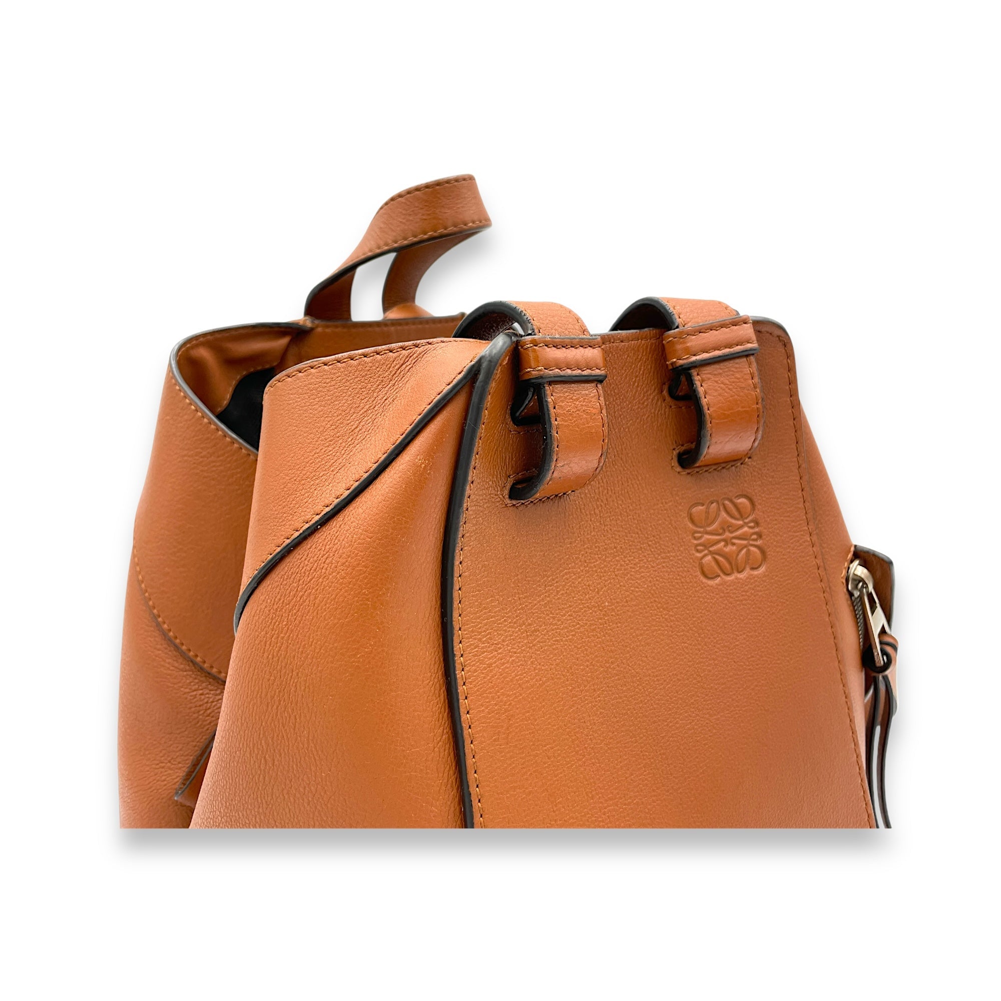 Hammock Small Brown Top Handle Bag in Calfskin, Silver hardware - Image 6