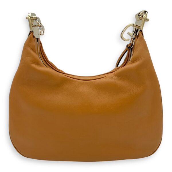 Attache Shoulder Bag Brown in Calfskin, Gold hardware - Image 3