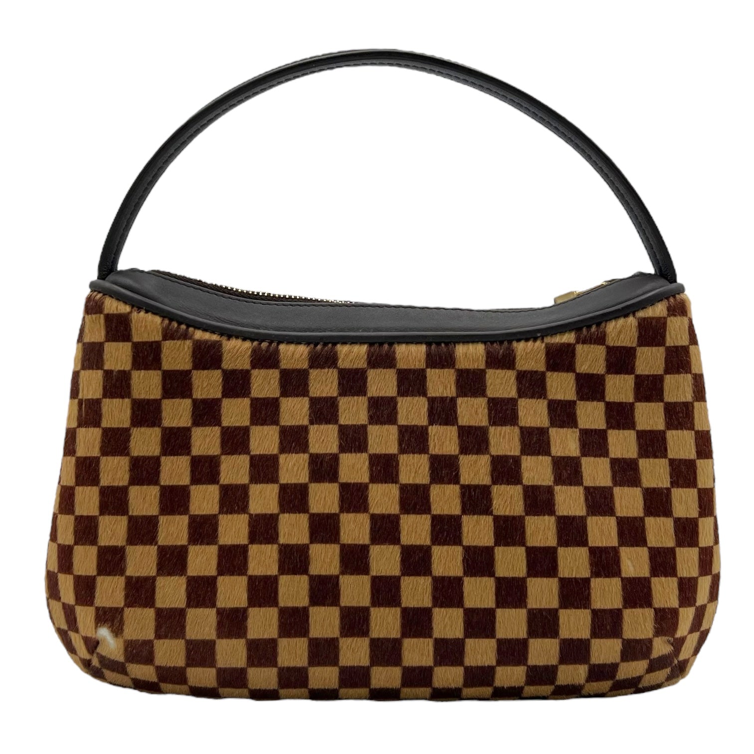 Damier Sauvage Tigre Brown Top Handle Bag in Pony Hair, Gold hardware - Image 3