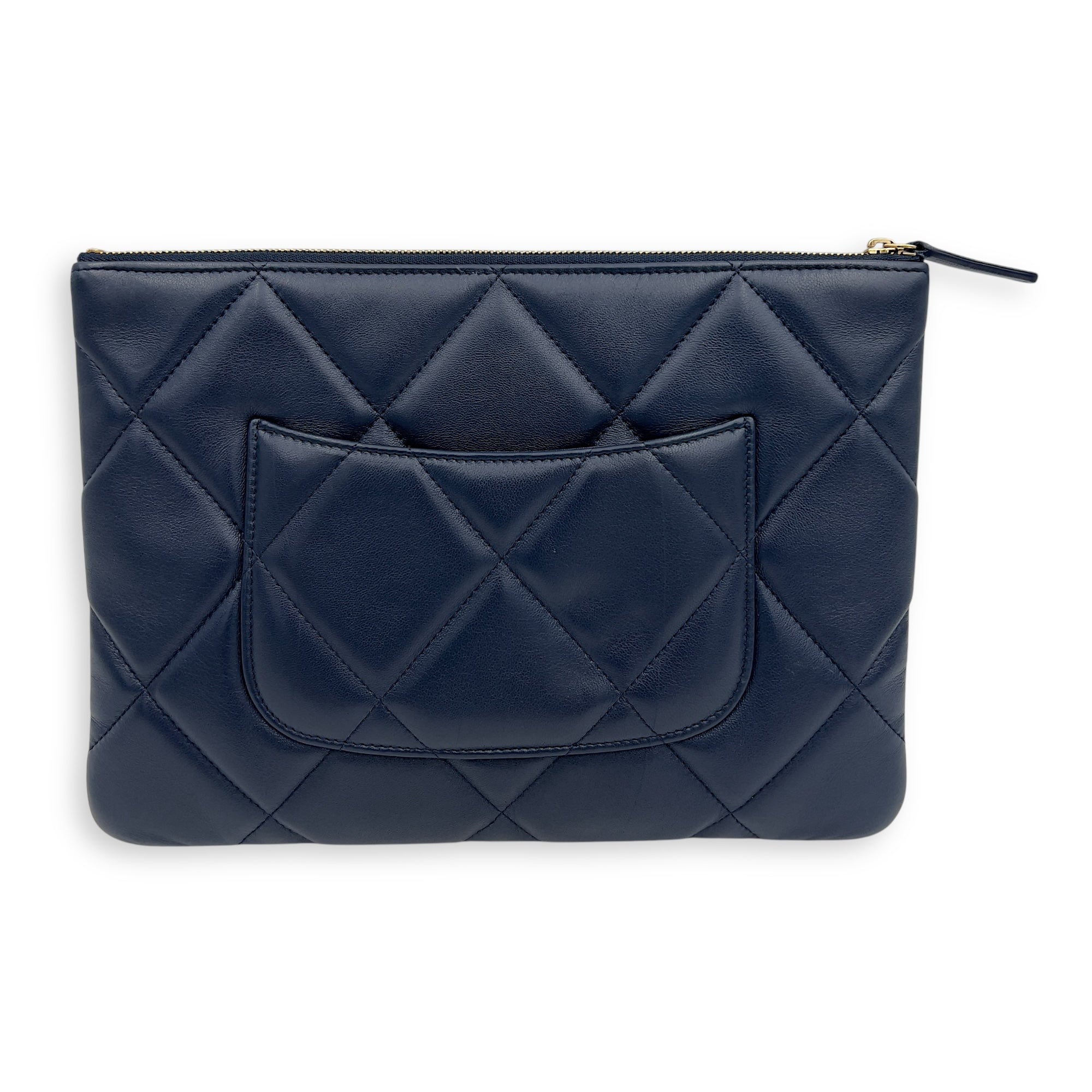 C19 Blue Pouch in Lambskin, Gold hardware - Image 3