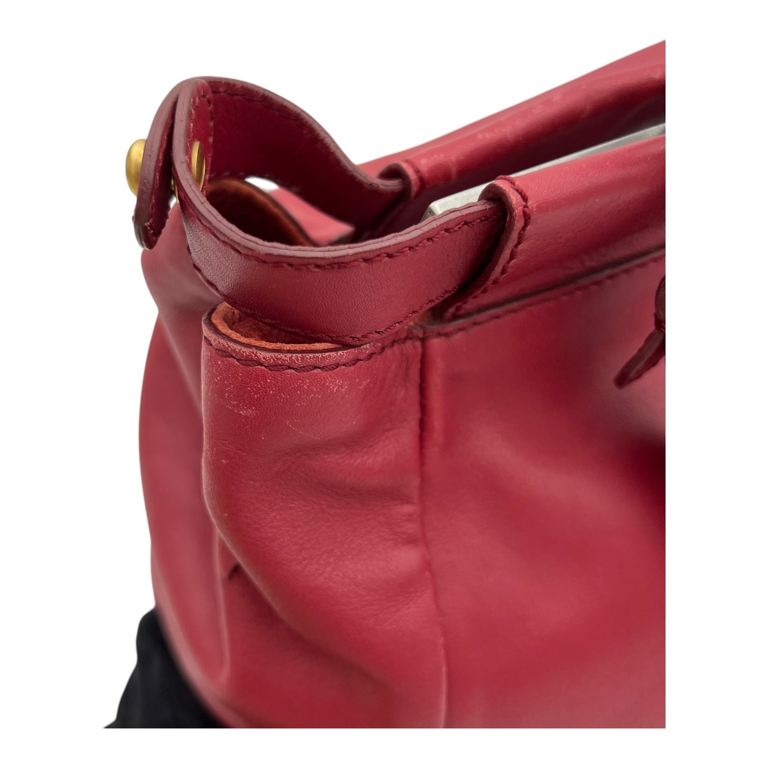 Peekaboo Top Handle Bag Red in Calfskin, Mixed hardware - Image 11