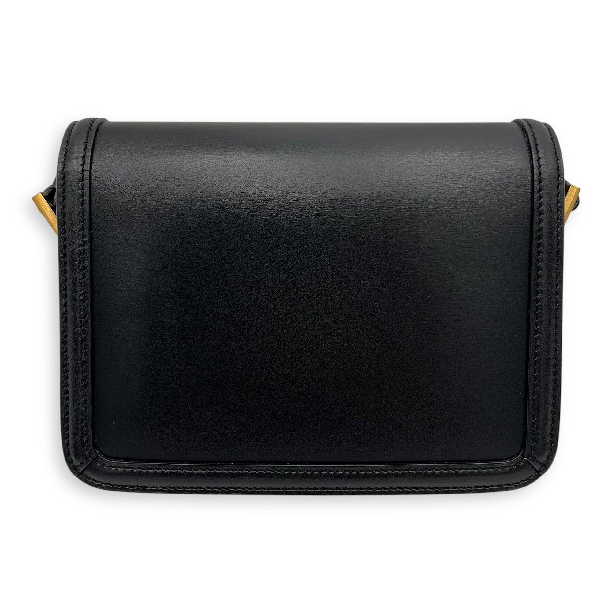 Solferino Shoulder Bag Black in Calfskin, Gold hardware - Image 3