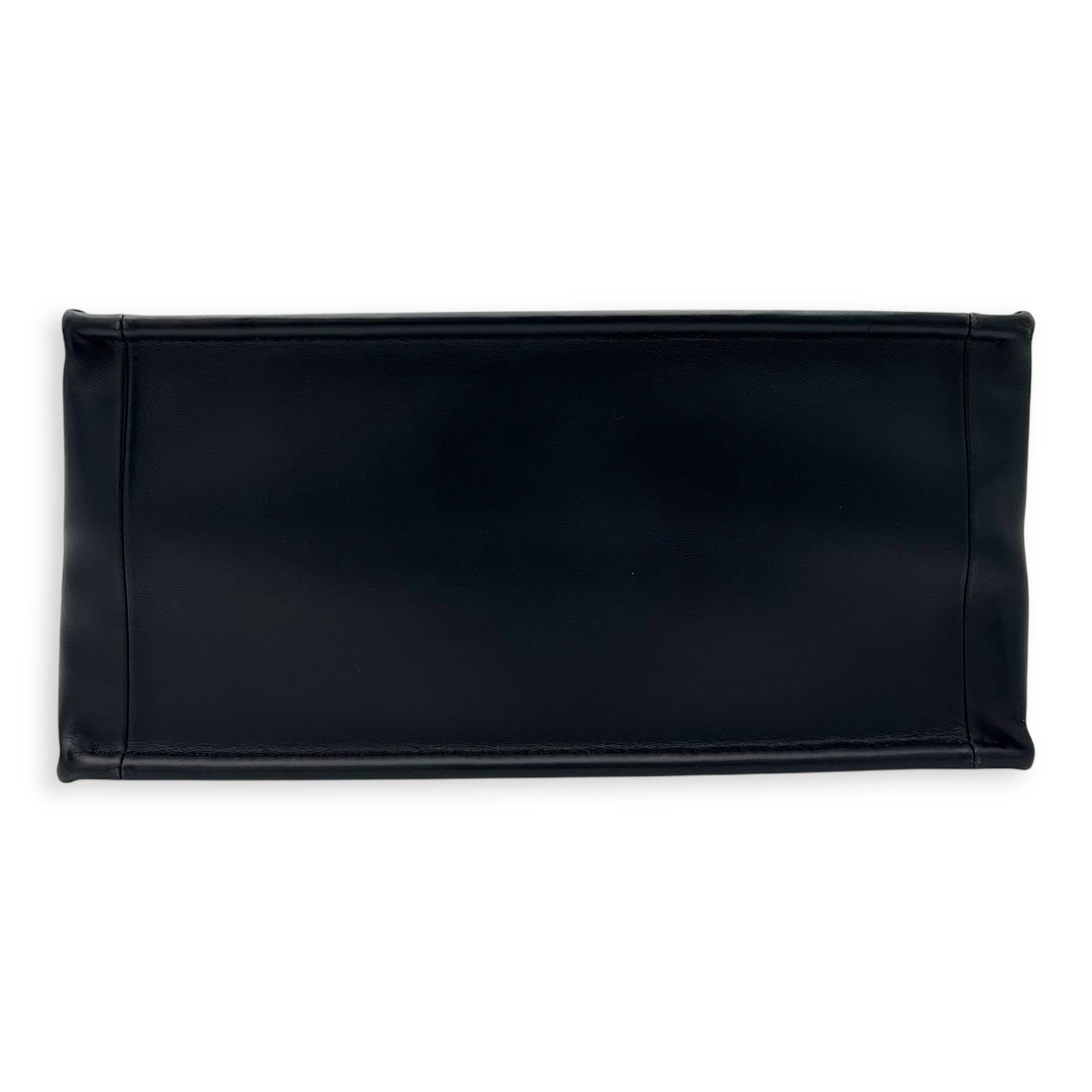 Book Tote Top Handle Bag Medium Blue in Canvas, Gold hardware - Image 6