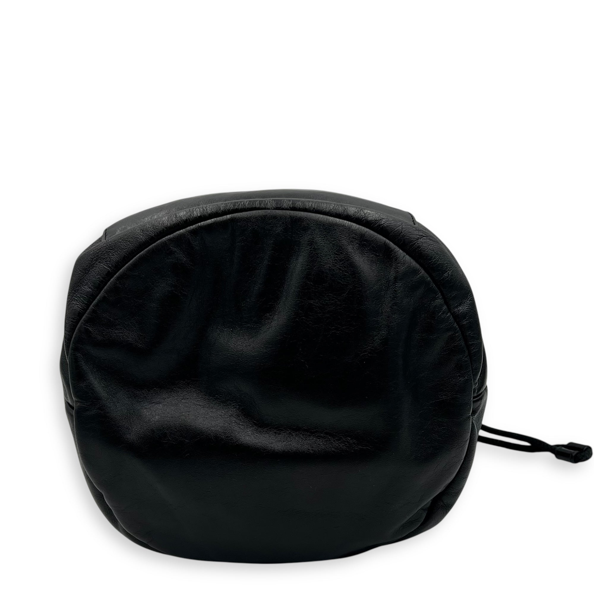 Logo Backpack Black in Calfskin, Silver hardware - Image 6