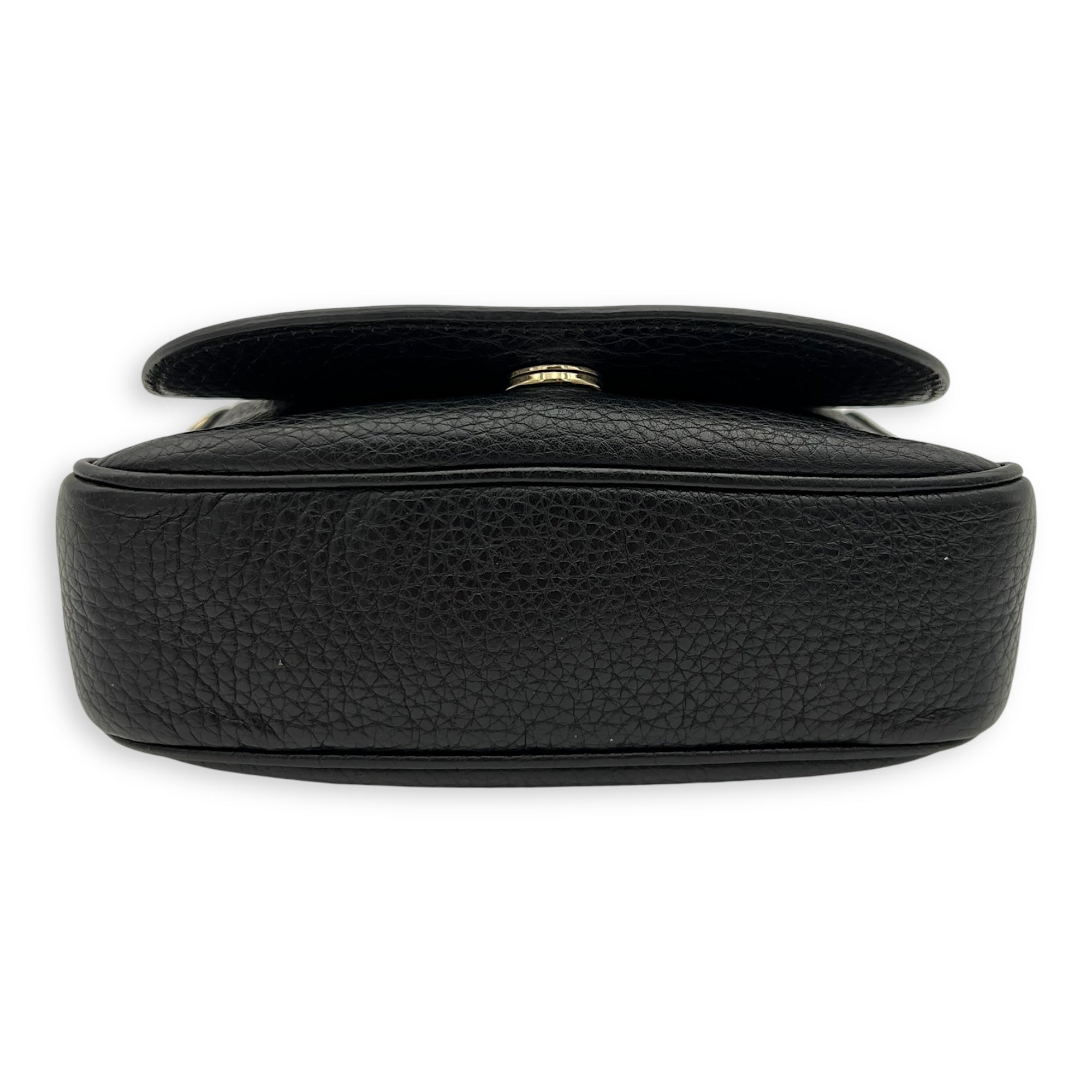 Soho Crossbody Bag Black in Calfskin, Gold hardware - Image 6