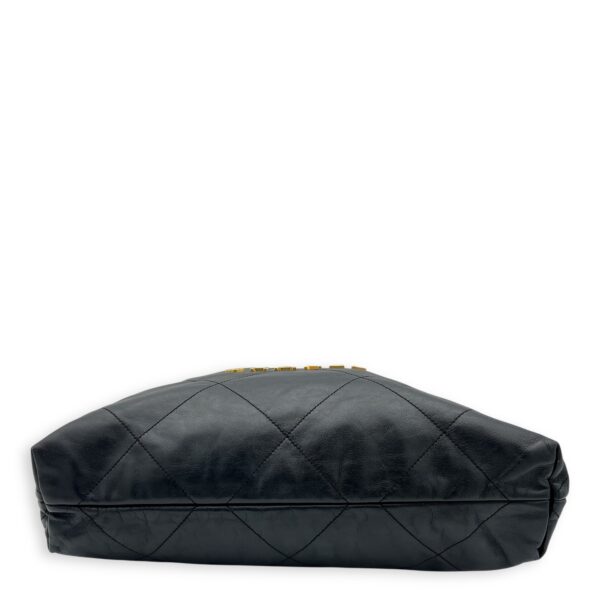 22 Tote Shoulder Bag Black in Calfskin, Gold hardware - Image 6