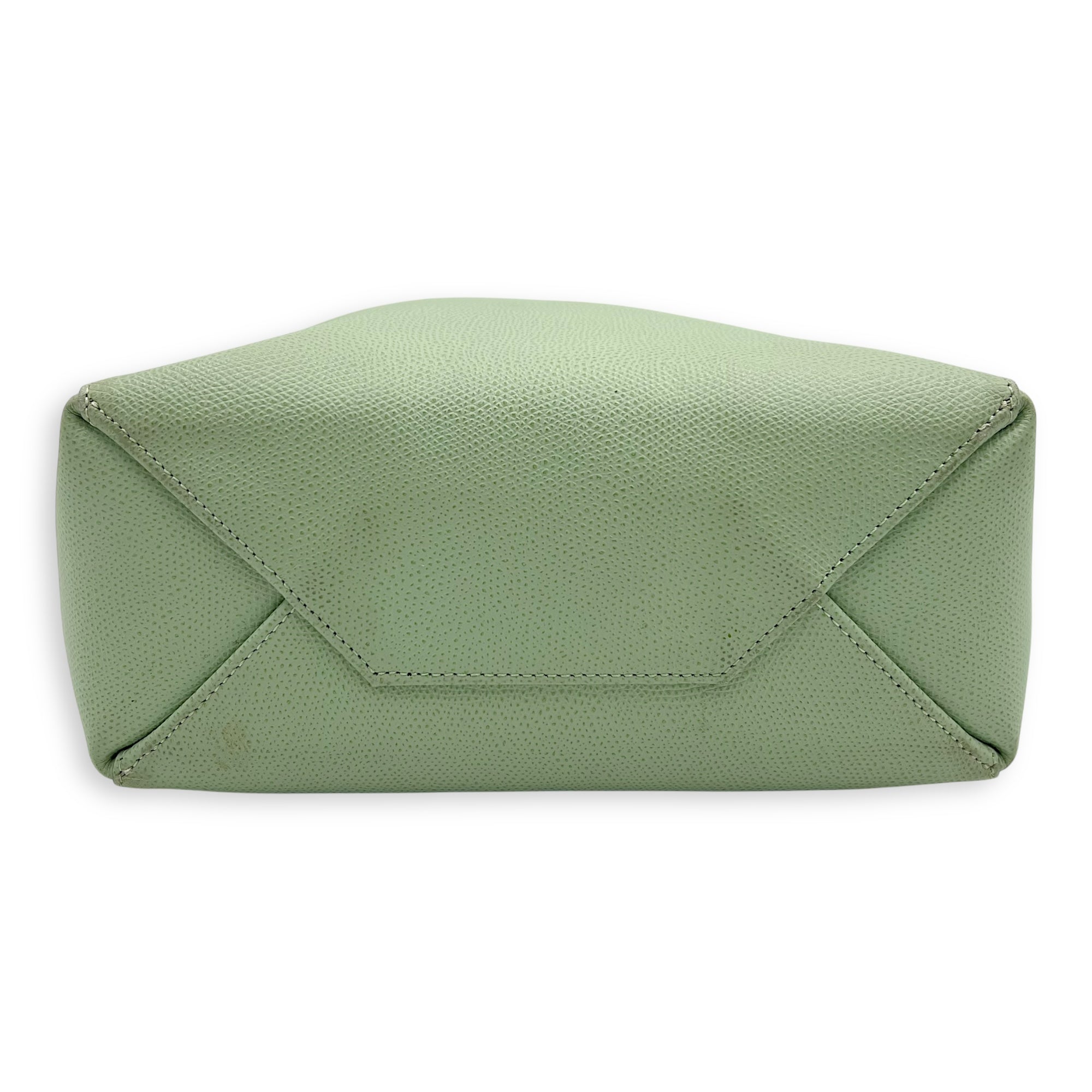 Cabas Green Tote Bag in Calfskin, Gold hardware - Image 5