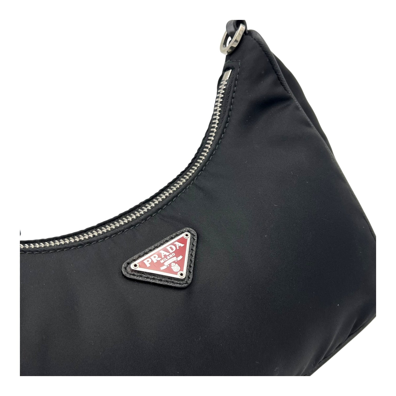 Re-Nylon Crossbody Bag Black in Re-Nylon, Silver hardware - Image 7