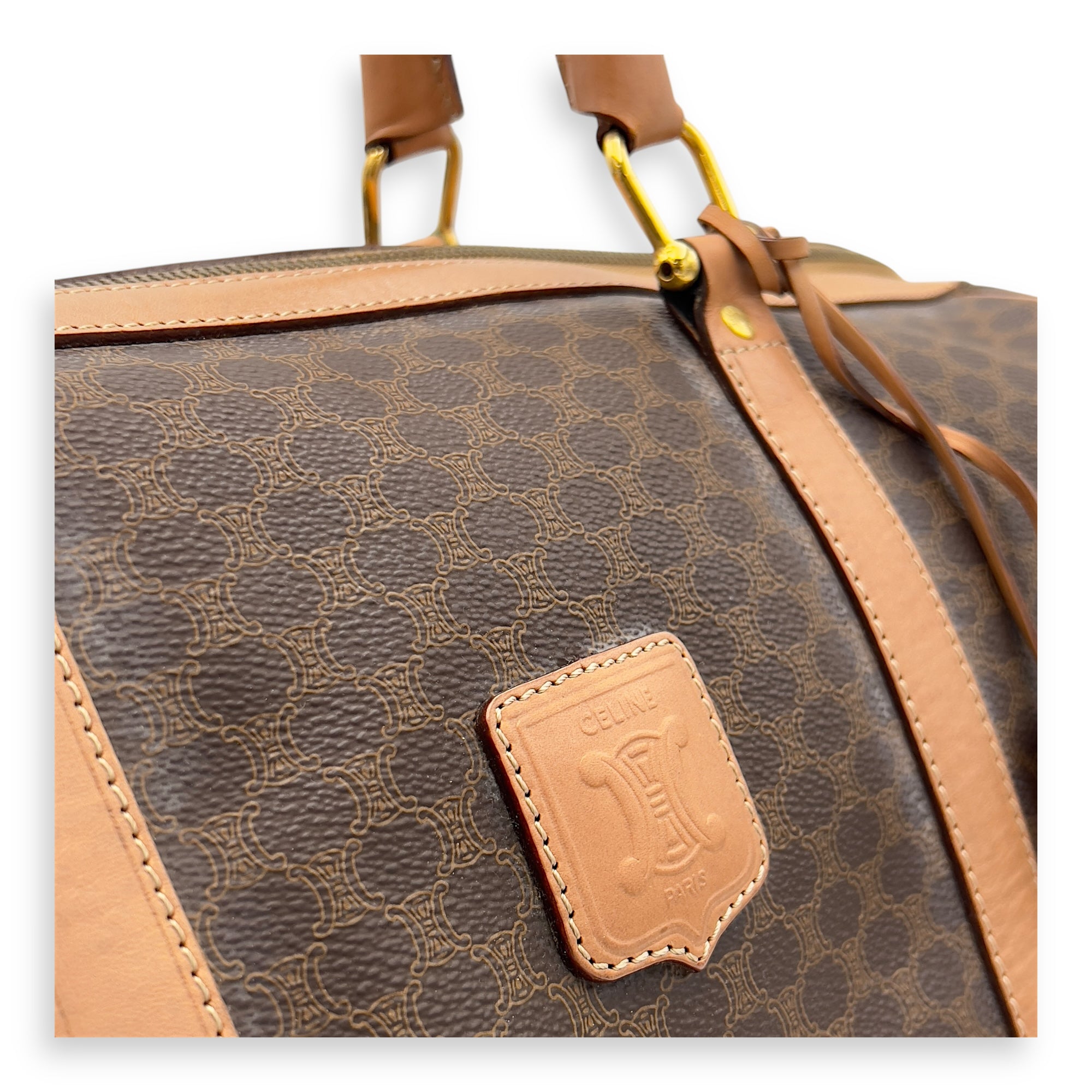 Macadam Duffle Bag Brown in Coated Canvas, Gold hardware - Image 7