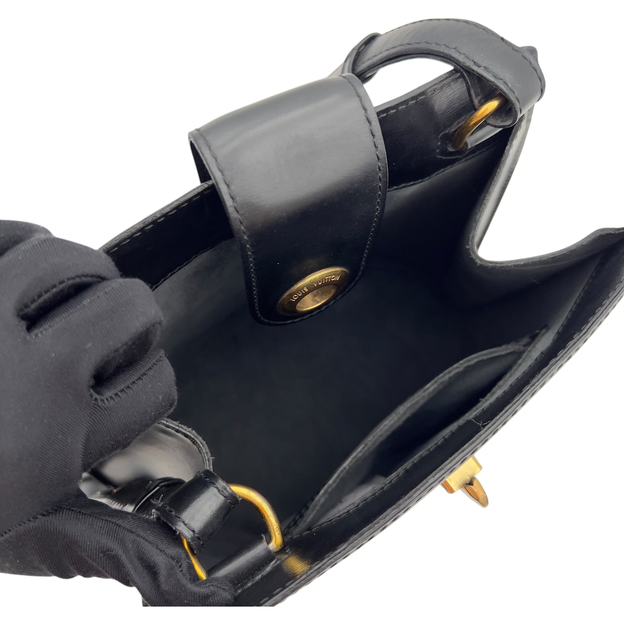 Cluny Vintage Shoulder Bag in Epi Leather, Gold hardware - Image 9