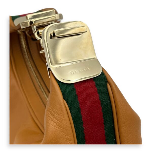 Attache Shoulder Bag Brown in Calfskin, Gold hardware - Image 10