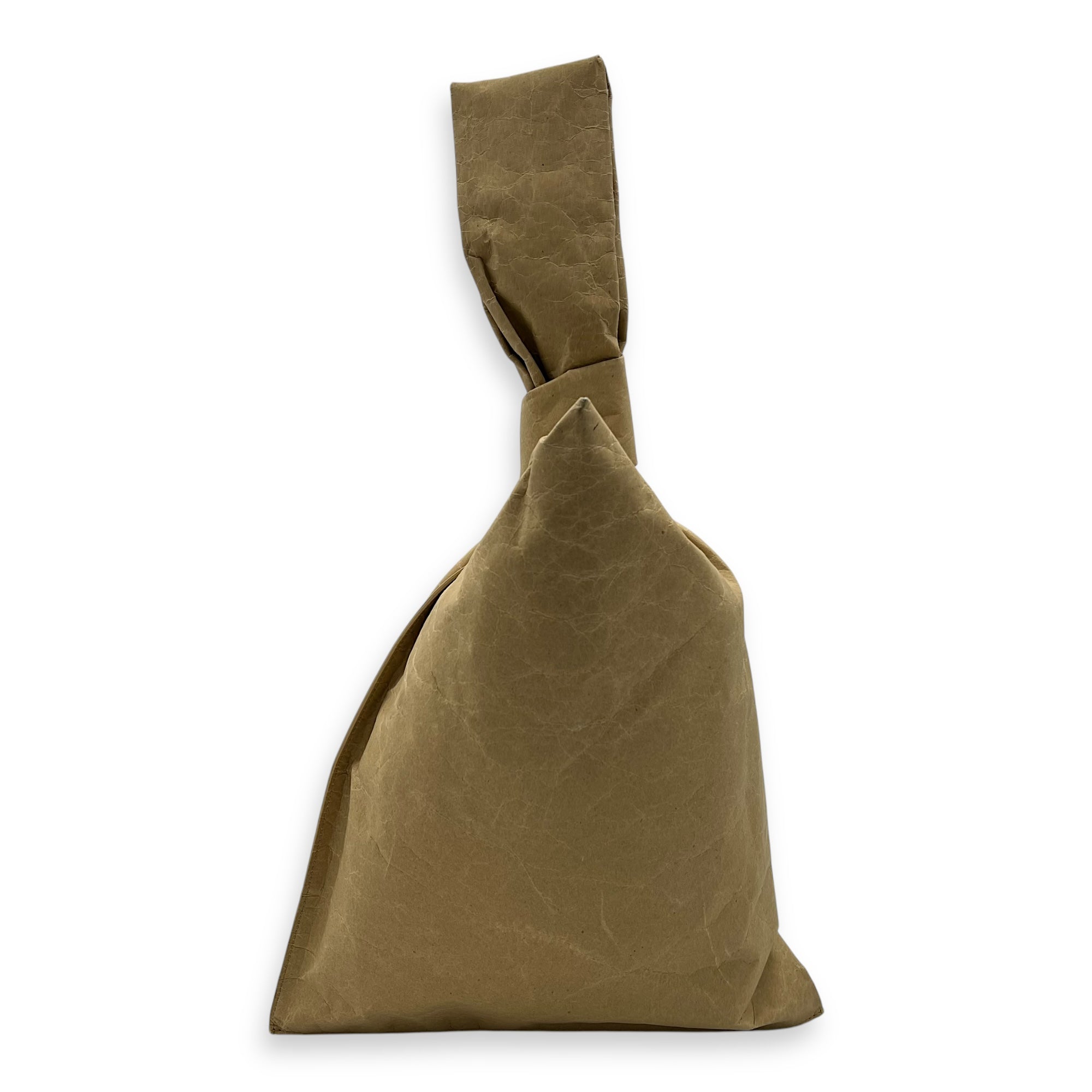 Twist Brown Top Handle Bag in Mixed Material, Silver hardware - Image 3