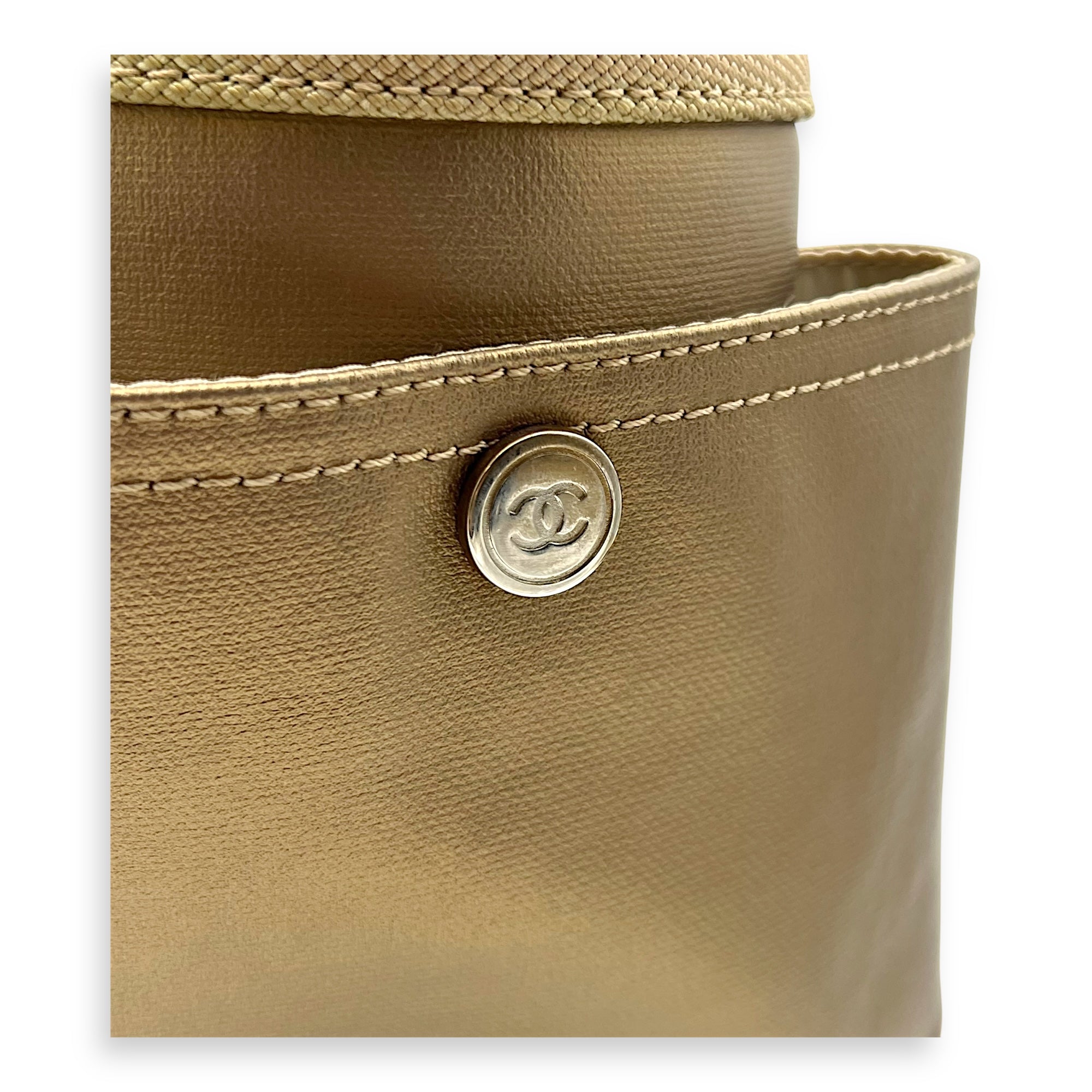 Paris Biarritz Tote Bag Large Brown in Coated Canvas, Silver hardware - Image 9