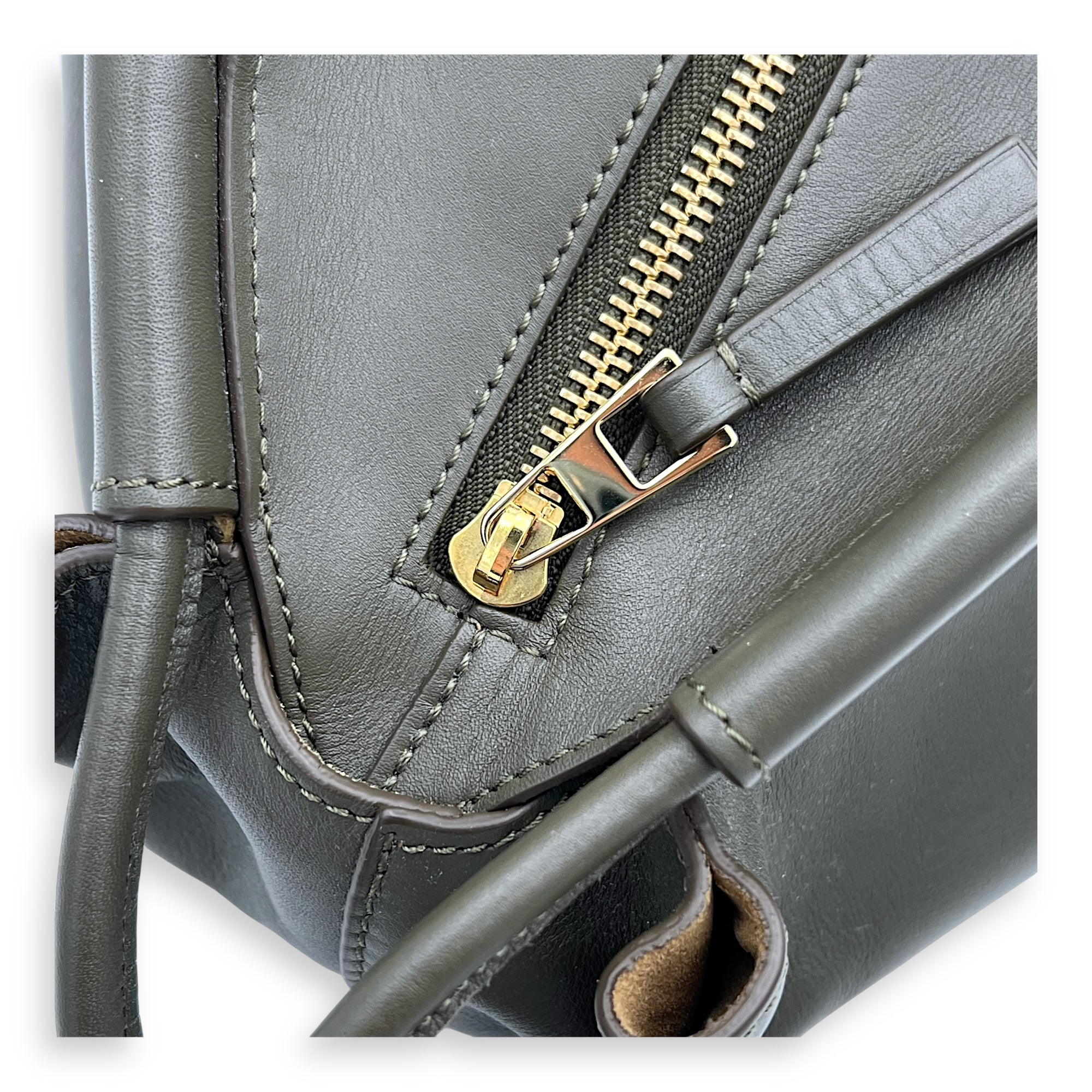Paseo Top Handle Bag Green in Calfskin, Gold hardware - Image 7