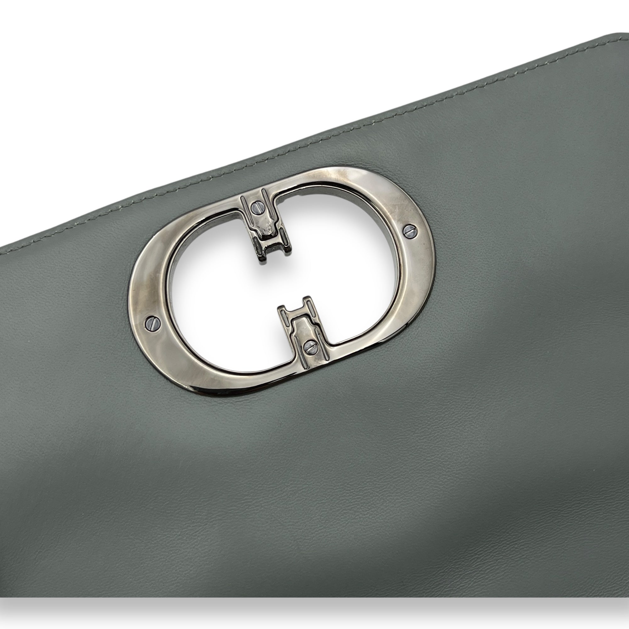 Caro Medium Grey Shoulder Bag in Lambskin, Silver hardware - Image 10