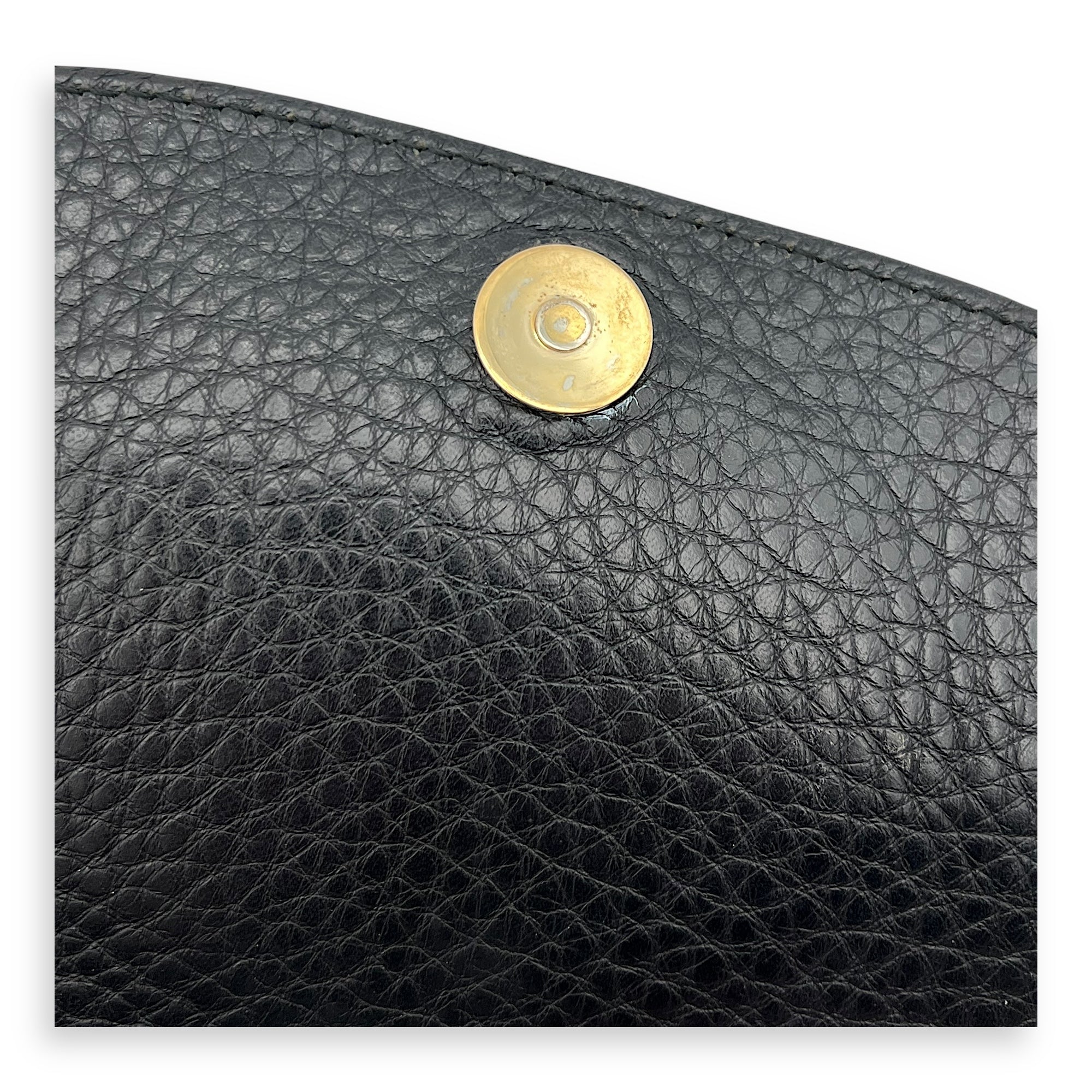 Soho Crossbody Bag Black in Calfskin, Gold hardware - Image 8