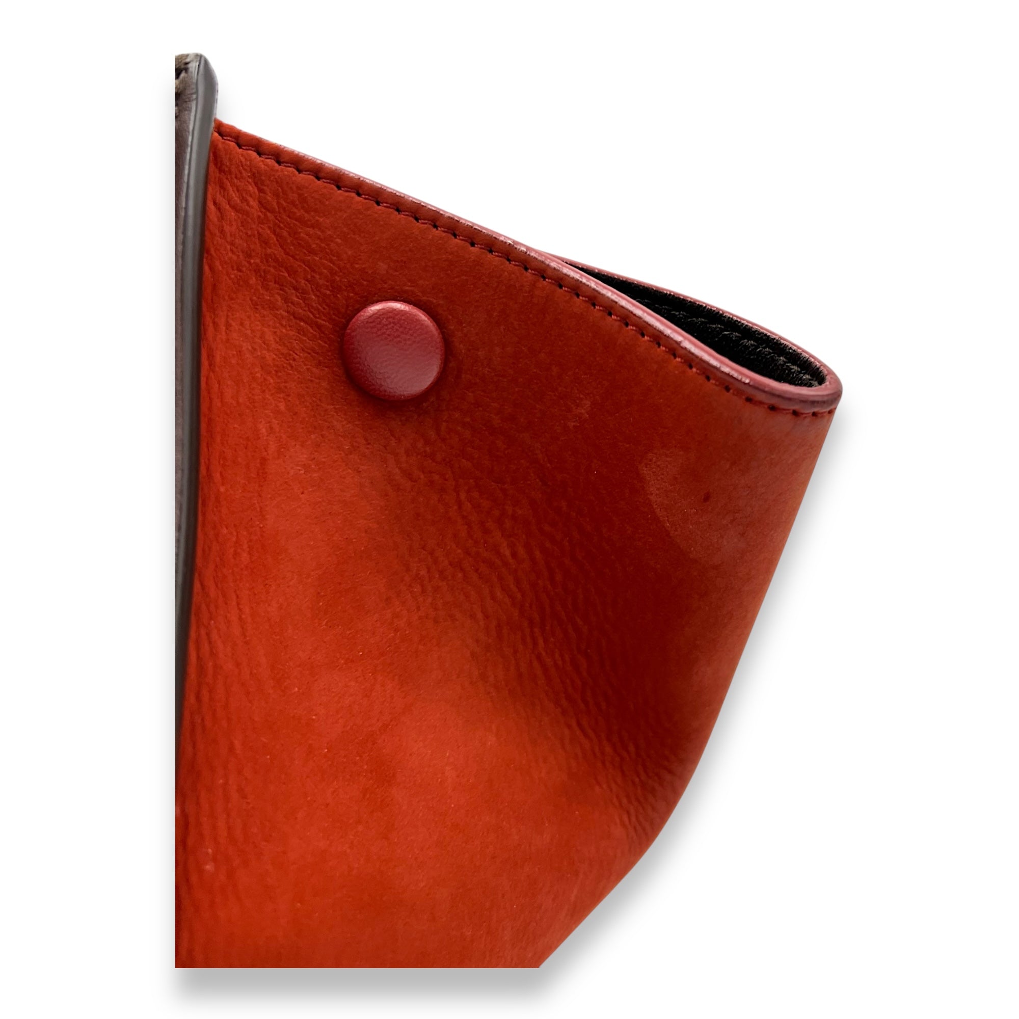 Trapeze Top Handle Bag Red in Calfskin, Gold hardware - Image 11