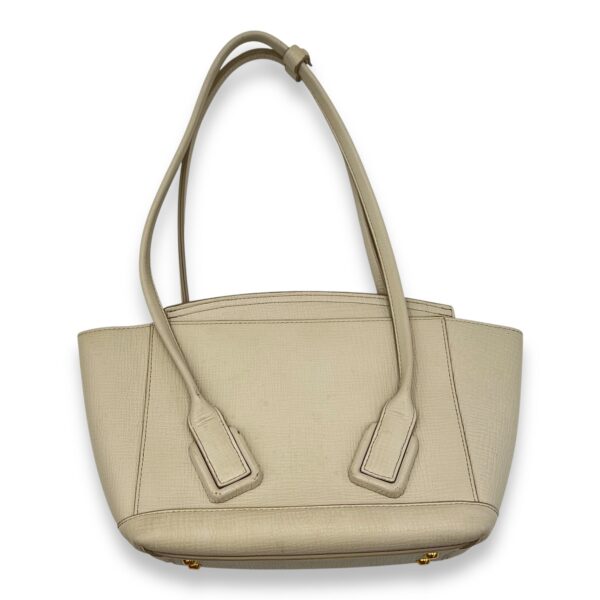 Arco White Top Handle Bag in Calfskin, Gold hardware - Image 3
