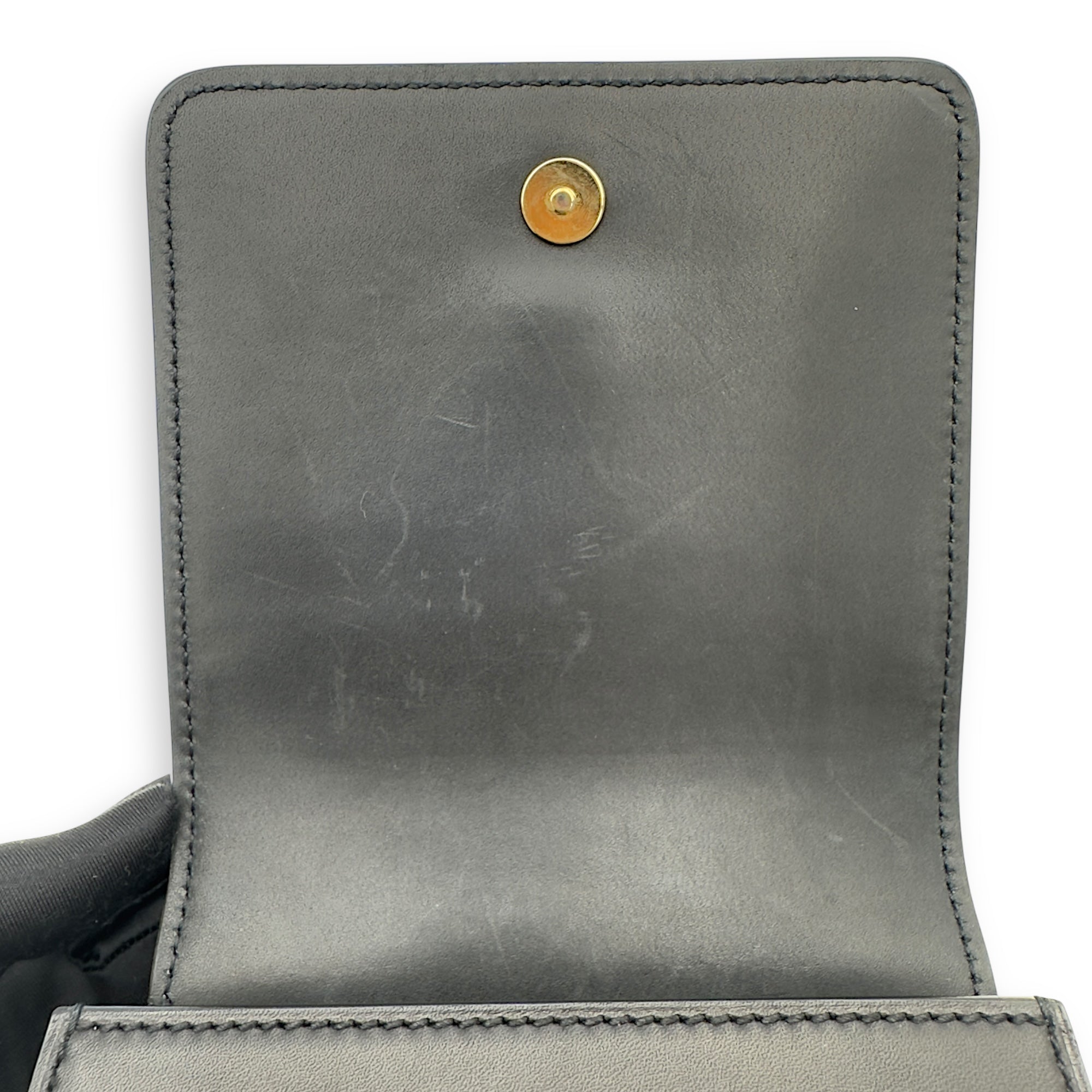 Kaia Crossbody Bag Black in Calfskin, Gold hardware - Image 12