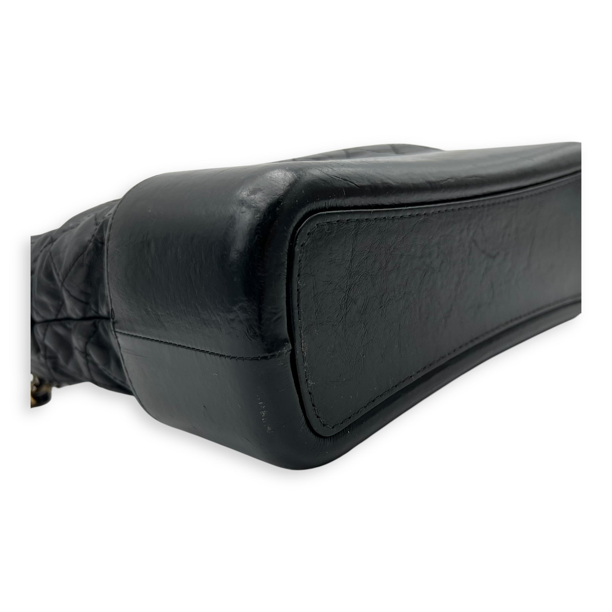 Gabrielle Medium Black Shoulder Bag in Calfskin, Mixed hardware - Image 9