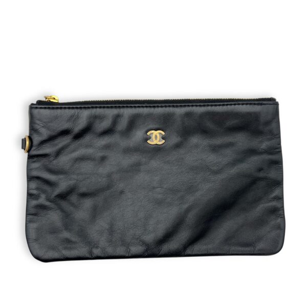 22 Tote Shoulder Bag Black in Calfskin, Gold hardware - Image 14