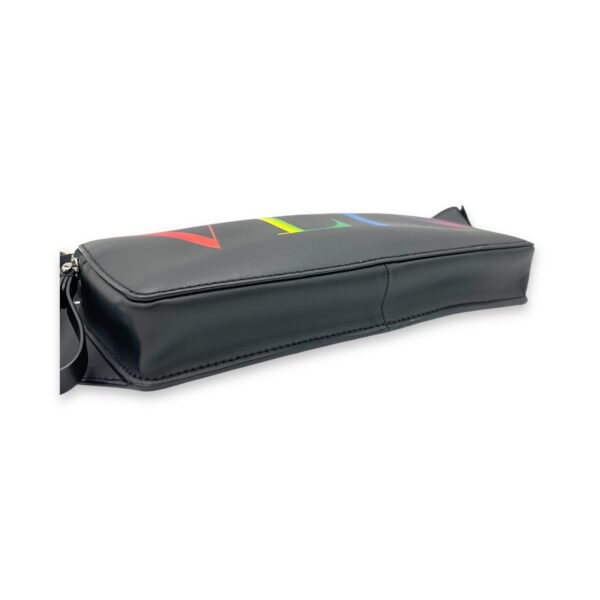 VLTN Black Belt Bag in Calfskin, Silver hardware - Image 6