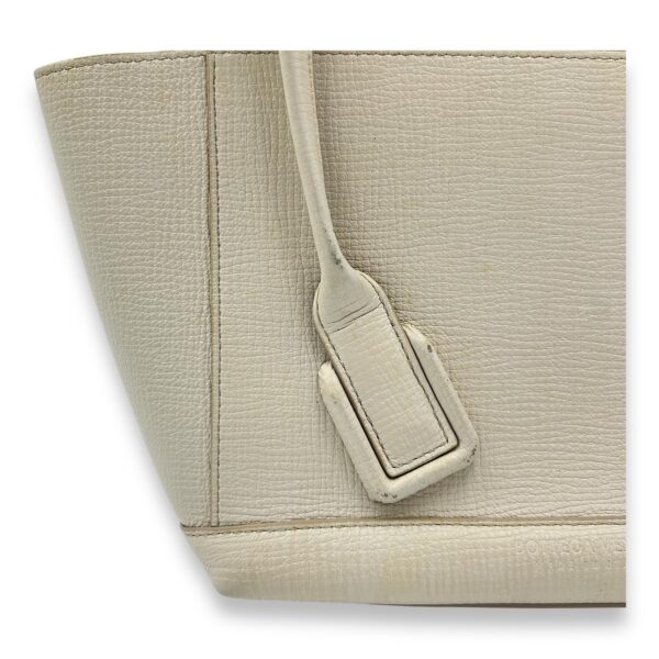 Arco White Top Handle Bag in Calfskin, Gold hardware - Image 10