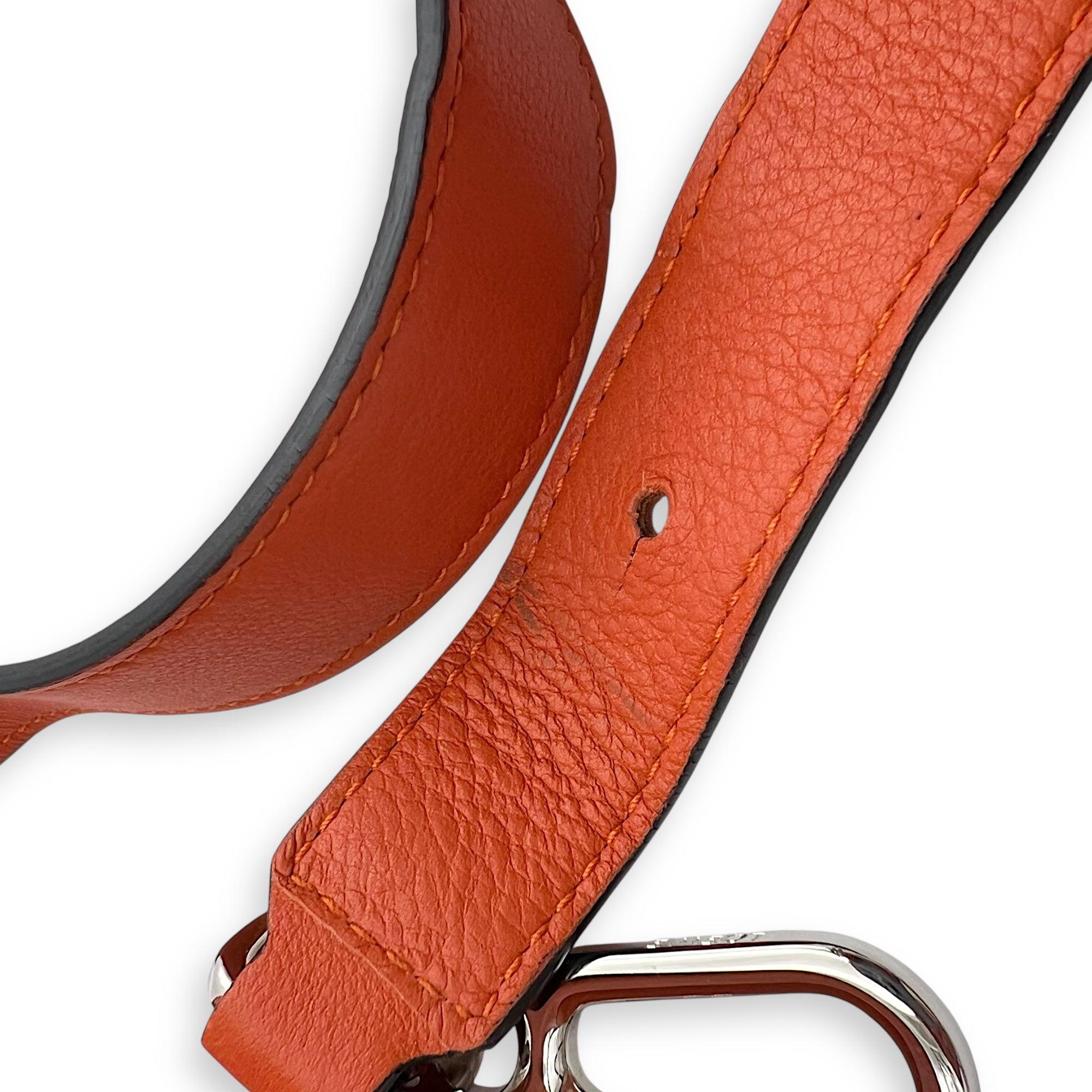 Puzzle Medium Orange Crossbody Bag in Calfskin, Silver hardware - Image 18