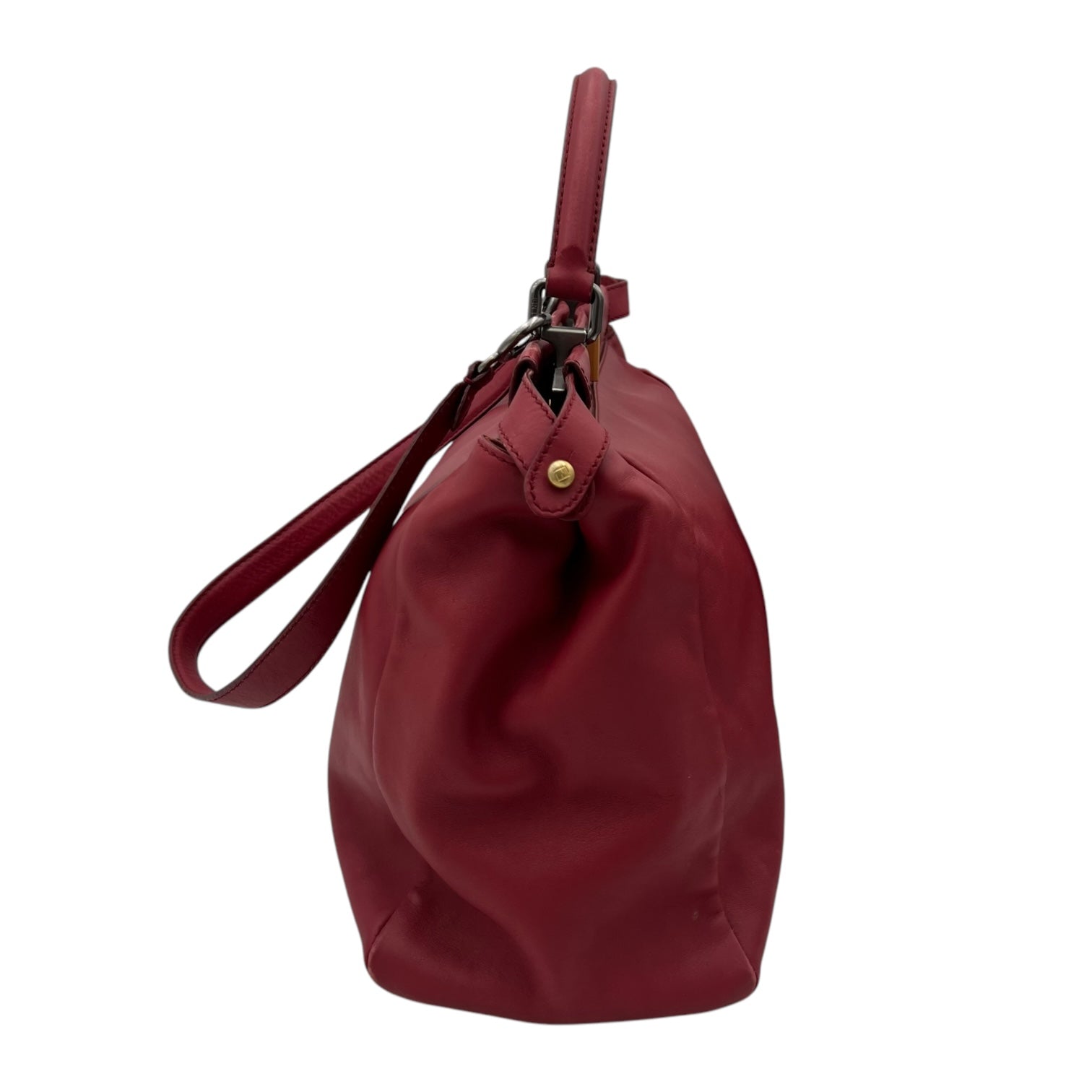 Peekaboo Top Handle Bag Red in Calfskin, Mixed hardware - Image 4