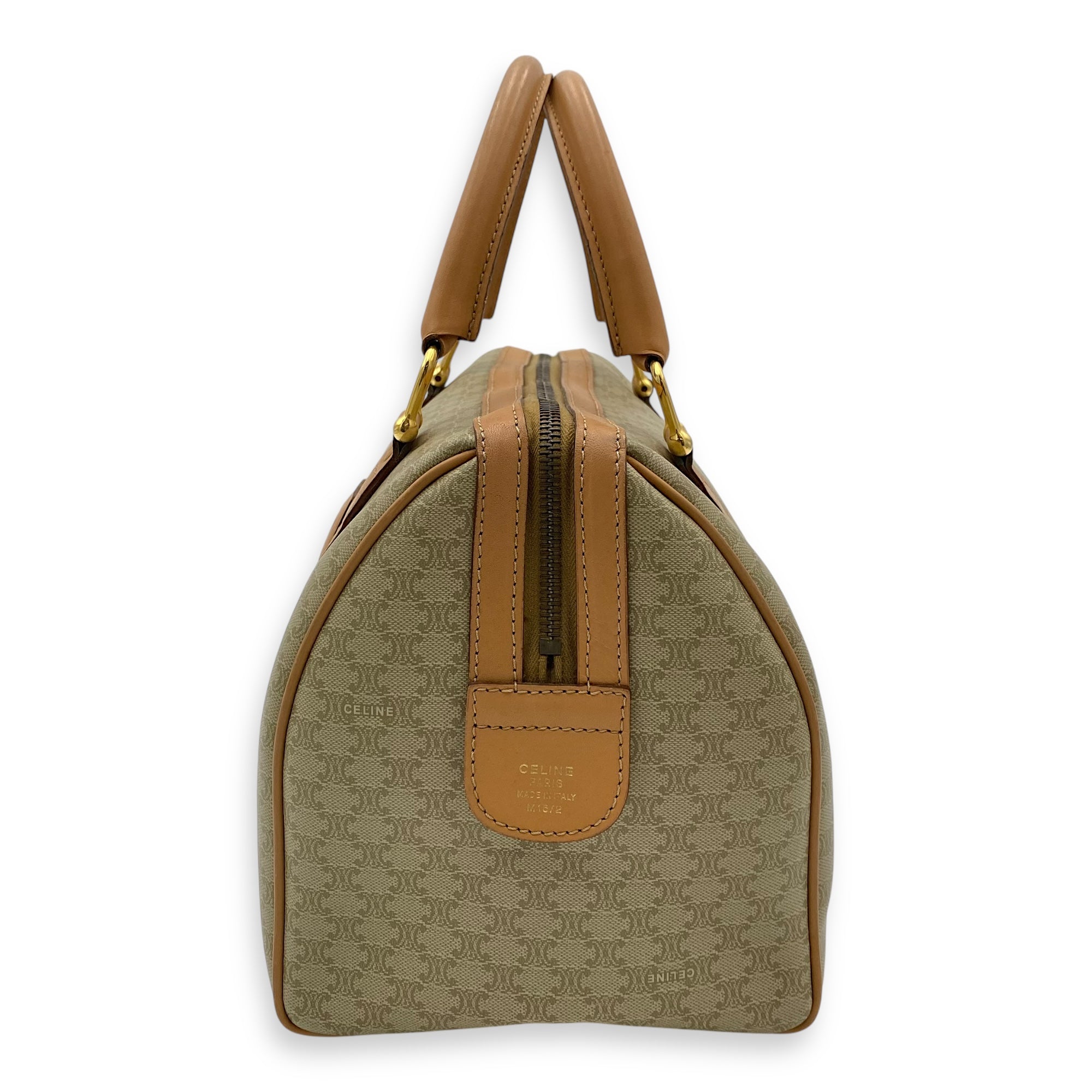 Macadam Top Handle Bag Beige in Coated Canvas, Gold hardware - Image 5