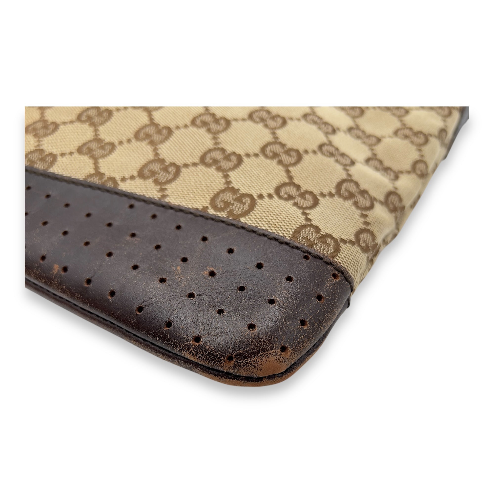 GG Crossbody Bag Brown in Canvas, Gold hardware - Image 9